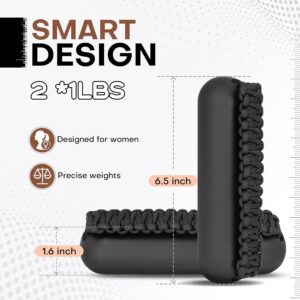 Hikeen Hand Weights Set for Women Men, Soft Dumbbells of 2 (1lb, 2lbs or 3lbs), Walking Weight with Hand Strap for Aerobics, Jogging, Running