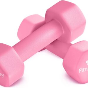 Neoprene Coated Workout Dumbbells set of 2 – Anti Roll, Non Slip with Smooth Grip Fitness & Exercise Dumbbells – Hexagon Shaped Hand Weights for Women & Men – Best Choice for Gyms & home use
