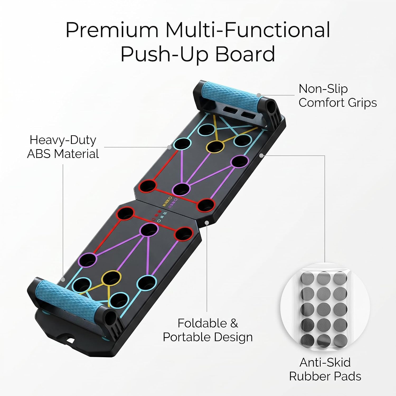 15 in 1 push up board for men solid Home Workout Equipment for Chest & Arm Strength Training, Multi-Functional Pushup Stands System for Men & Women, Portable Fitness Equipment for Fat Burn & Muscle Building - Image 5