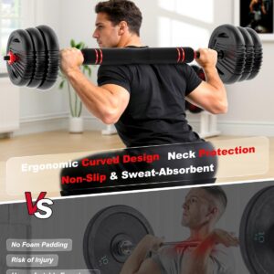 Adjustable Dumbbells, 20/30/45/70/90lbs Free Weight Set with Connector,5 in1 Dumbbells Set Used as Barbell,Kettlebells,Push up Stand,Fitness Exercises for Home Gym Suitable Men/Women