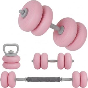3-in-1 Adjustable Dumbbell Set 13/18/22/35LB – Soft Shell Weight Set Converts to Barbell & Kettlebell with Connector, All-in-1 Home Gym Strength Training Equipment for Men & Women