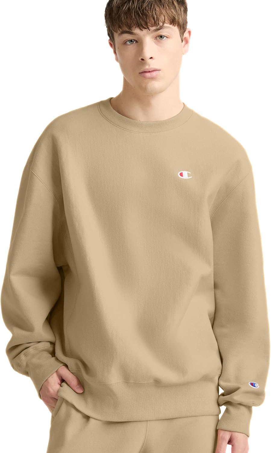 Champion Men's Crewneck Sweatshirt, Reverse Weave, Heavyweight Fleece Sweatshirt for Men