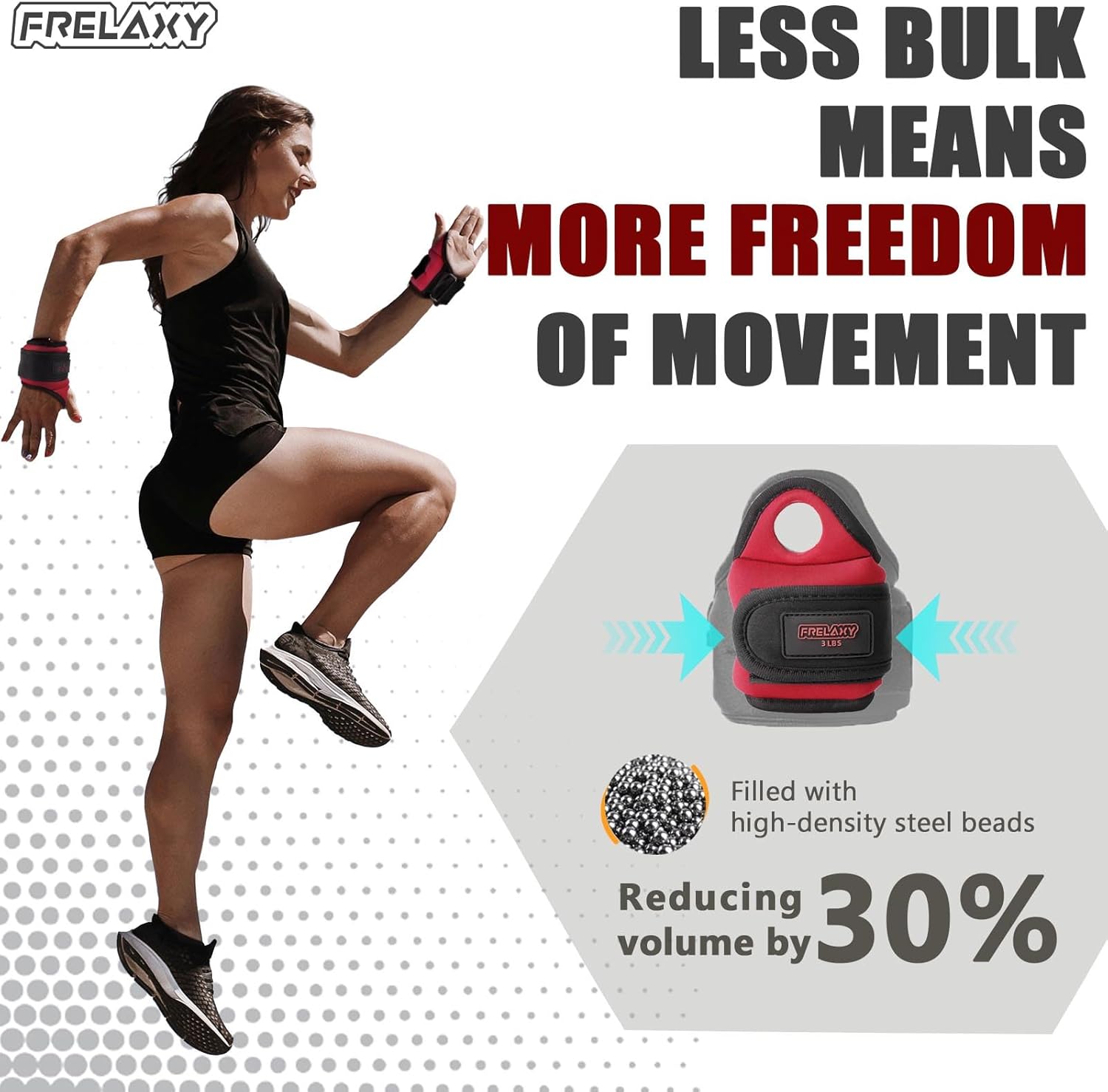 Frelaxy Wrist Weights with Thumb Loops Lock for Men Women 1lb*2 2lbs*2 3lbs*2 Ankle Weights Weighted Gloves for Running Strength Training Yoga Walking Exercises - Image 4