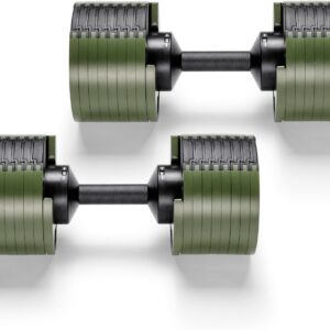 NÜOBELL® Adjustable Dumbbell Set, 5-50 LB or 5-80 LB, Easy Twist 2024-25 Model, All-In-One Weights Set (Pair) for Home, Original Manufacturer
