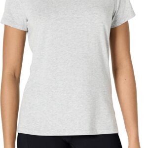 Amazon Essentials Women’s Active Soft Cotton Regular Fit Crewneck Short Sleeve Lightweight Yoga Workout T-Shirt