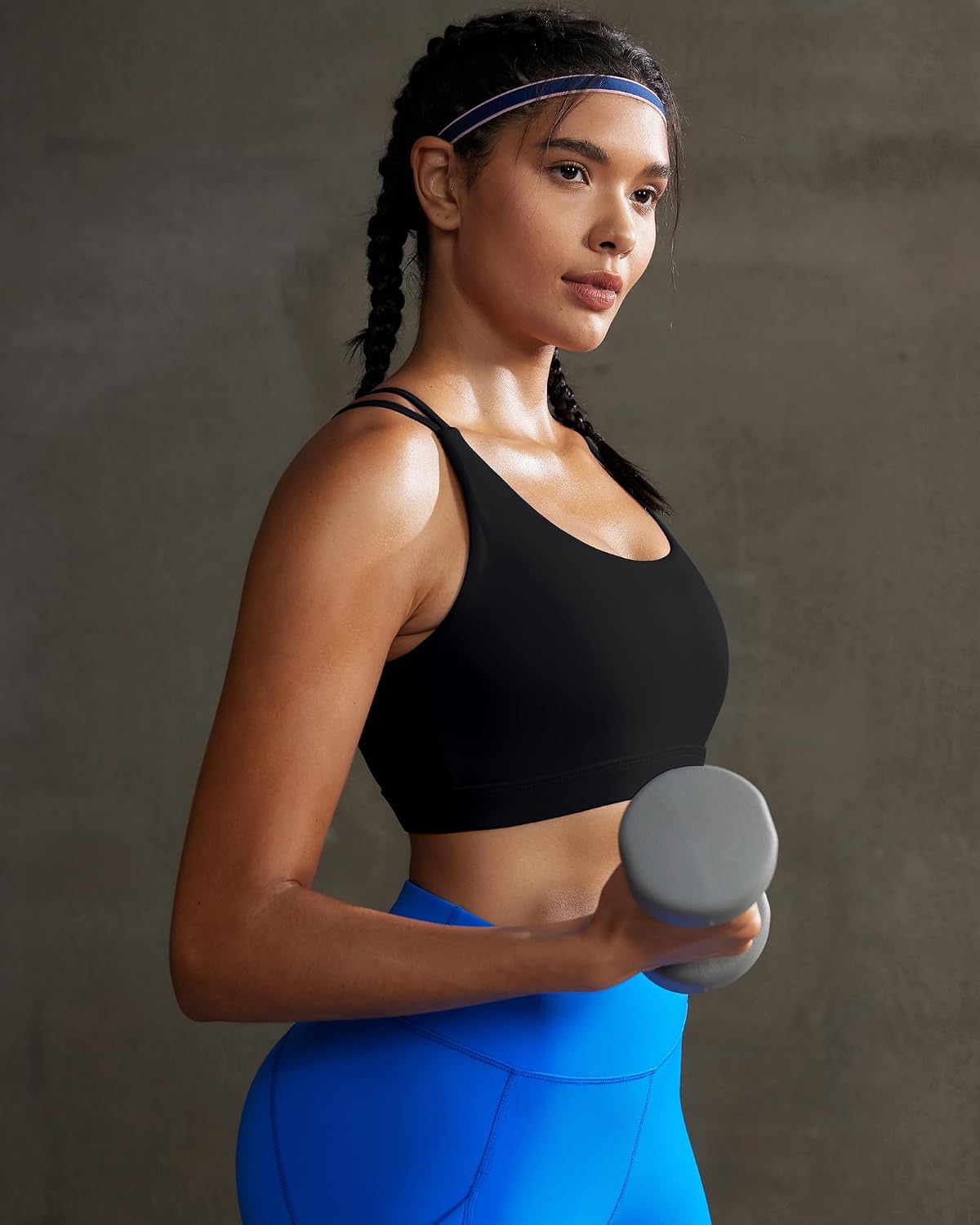 RUNNING GIRL Sports Bras for Women,Padded Sports Bra Tank Top Sexy Crisscross Back High Impact Longline Workout Yoga Bra - Image 4