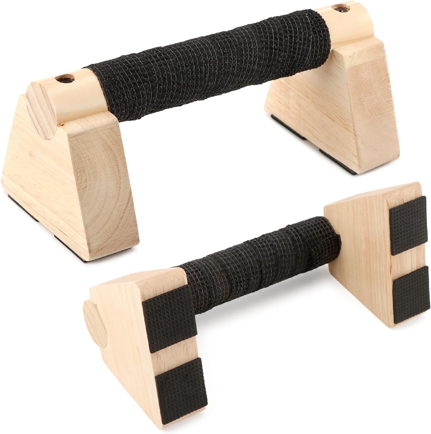 Wood Parallettes Bars for Home Workout, Push Up Bars & Dip Stands, Wooden Calisthenics Equipment Handstand Blocks for Strength Training, Rehabilitation & Gymnastics - Image 9