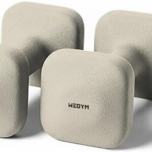 WeGym SafeGrip Square Dumbbells with Anti Slip Handles, Aesthetic Free Weights for Home Workouts, Stable Design Prevents Rolling during Floor Exercises