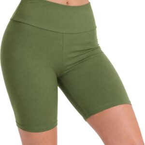 Just Love Women’s 7-Inch Biker Shorts, High Waisted Stretch Activewear for Yoga and Gym