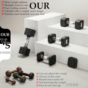 Adjustable Dumbbell Set 20LB 40LB 50LB Dumbbells Hand Weights for Women Men, Free Weight Set for Home Gym & Outdoor Exercise Weights Loss Workout Strength Training Equipments