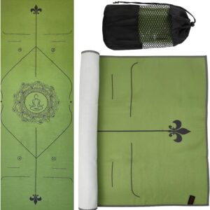 Yoga Towels, Non Slip Hot Yoga Mat Towel with Grip Dots,Super-Absorbent Soft Microfiber Yoga Blanket for Pilates, Fitness and Workout 72inch x 24inch