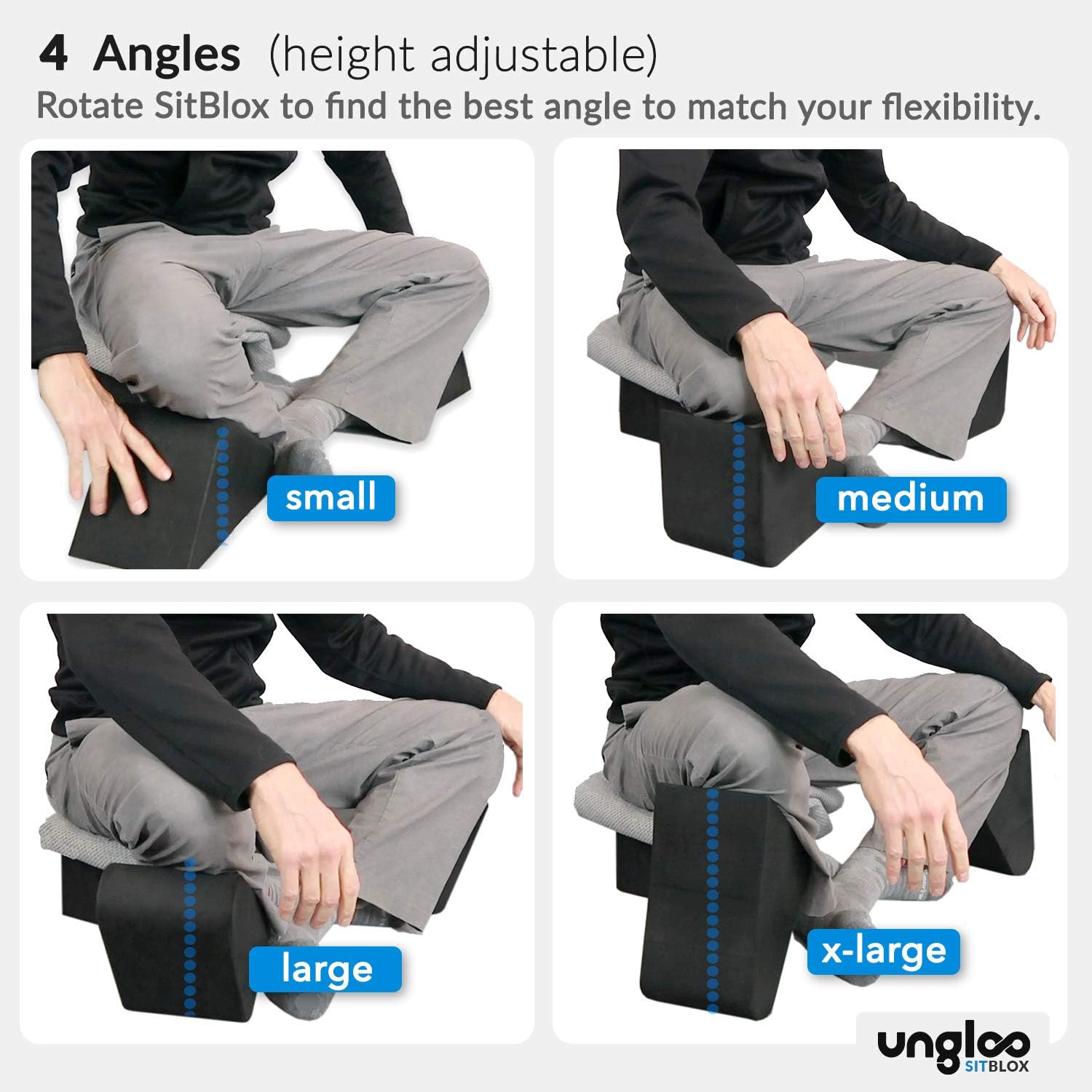 Ungloo Supportive Yoga Block Wedges for Seated Meditation – Elevates Knees, Reduces Hip Pressure, and Improves Cross-Legged Posture - Image 4
