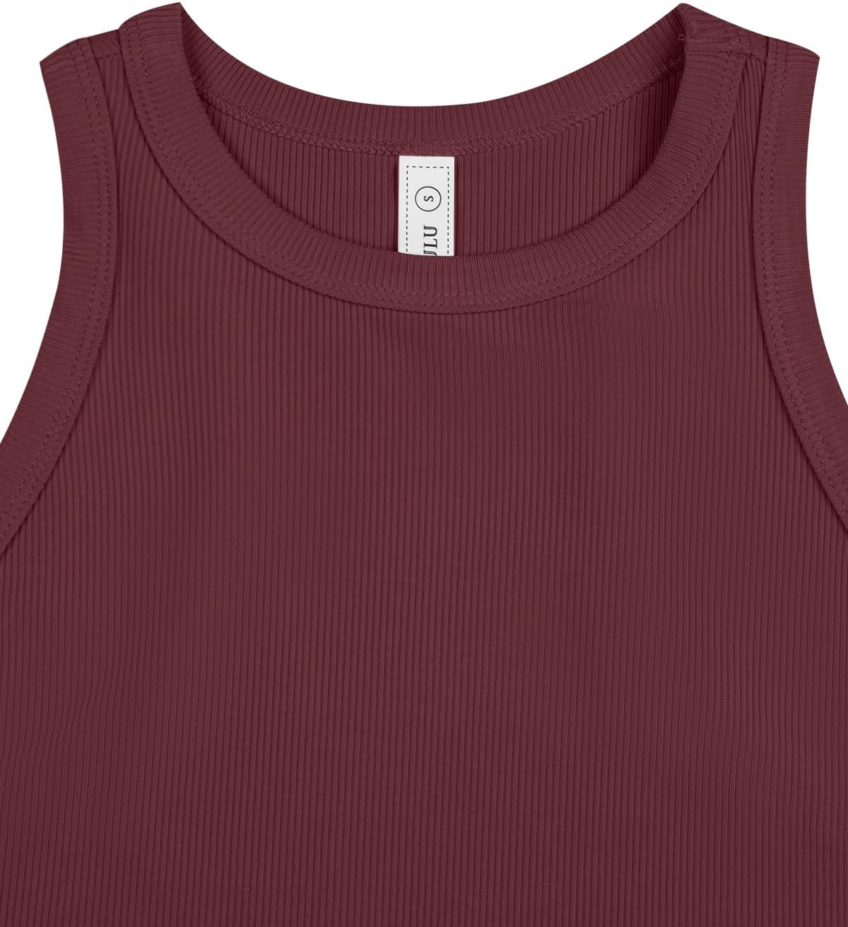 LASLULU Womens Crop Tops Sleeveless Workout Tops Halter Neck Flowy Athletic Shirts Cropped Tank Muscle Tank - Image 4