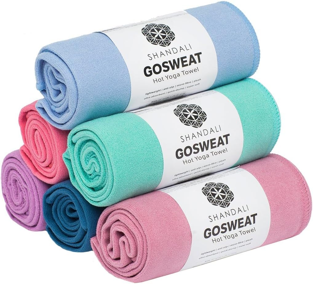 Shandali GoSweat Non-Slip Hot Yoga Towel with Super-Absorbent Soft Suede Microfiber in Many Colors, for Bikram Pilates and Yoga Mats. - Image 3