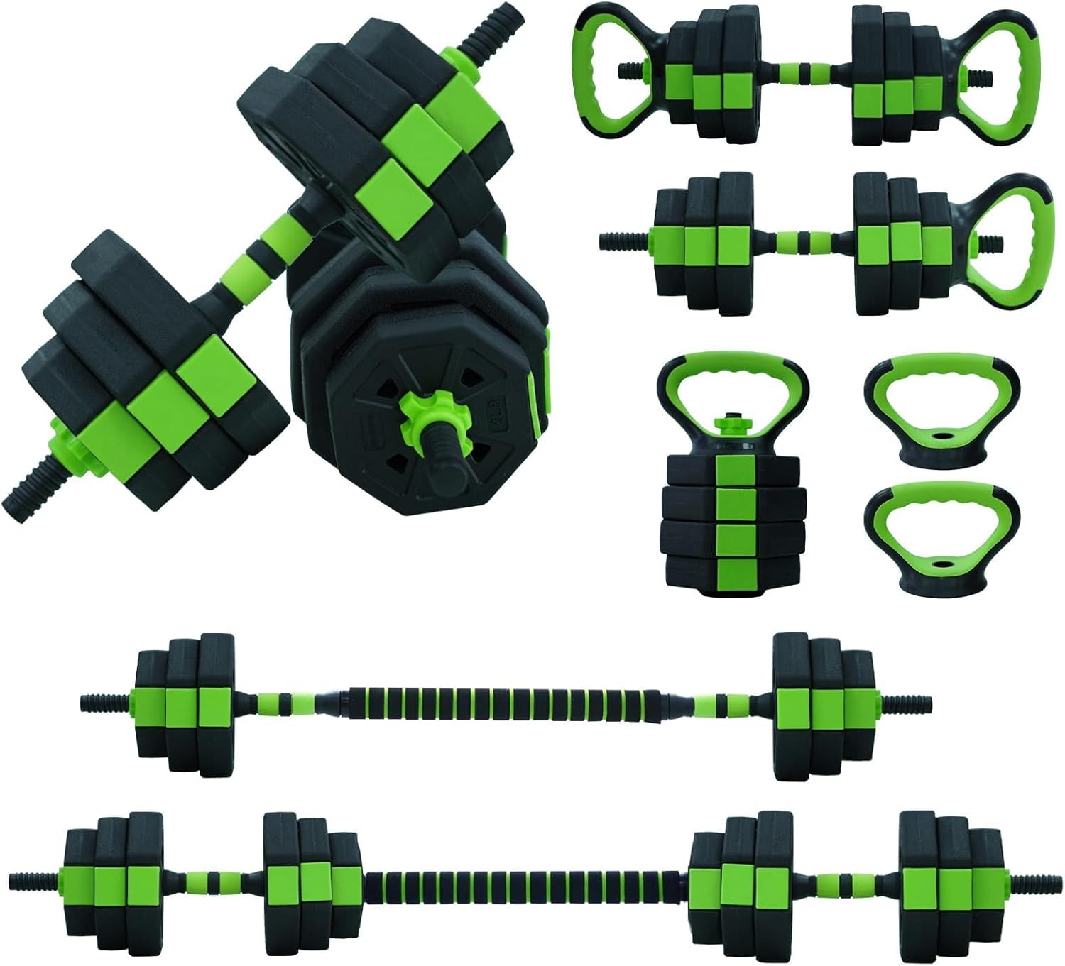 Adjustable Dumbbell Set,30/44/66/88Lbs Free Weight Set with Connector, in1 Dumbbells Set Used as Barbell, Kettlebells, Push up Stand, Weight Set for Home Gym Suitable Men/Women