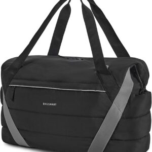 BAGSMART Gym Bag for Women, Weekender Travel Bag with Trolley Sleeve, Sports Duffel Bag with Yoga Mat Holder, Gym Tote Bag for Workout Sport Travel Swimming Yoga