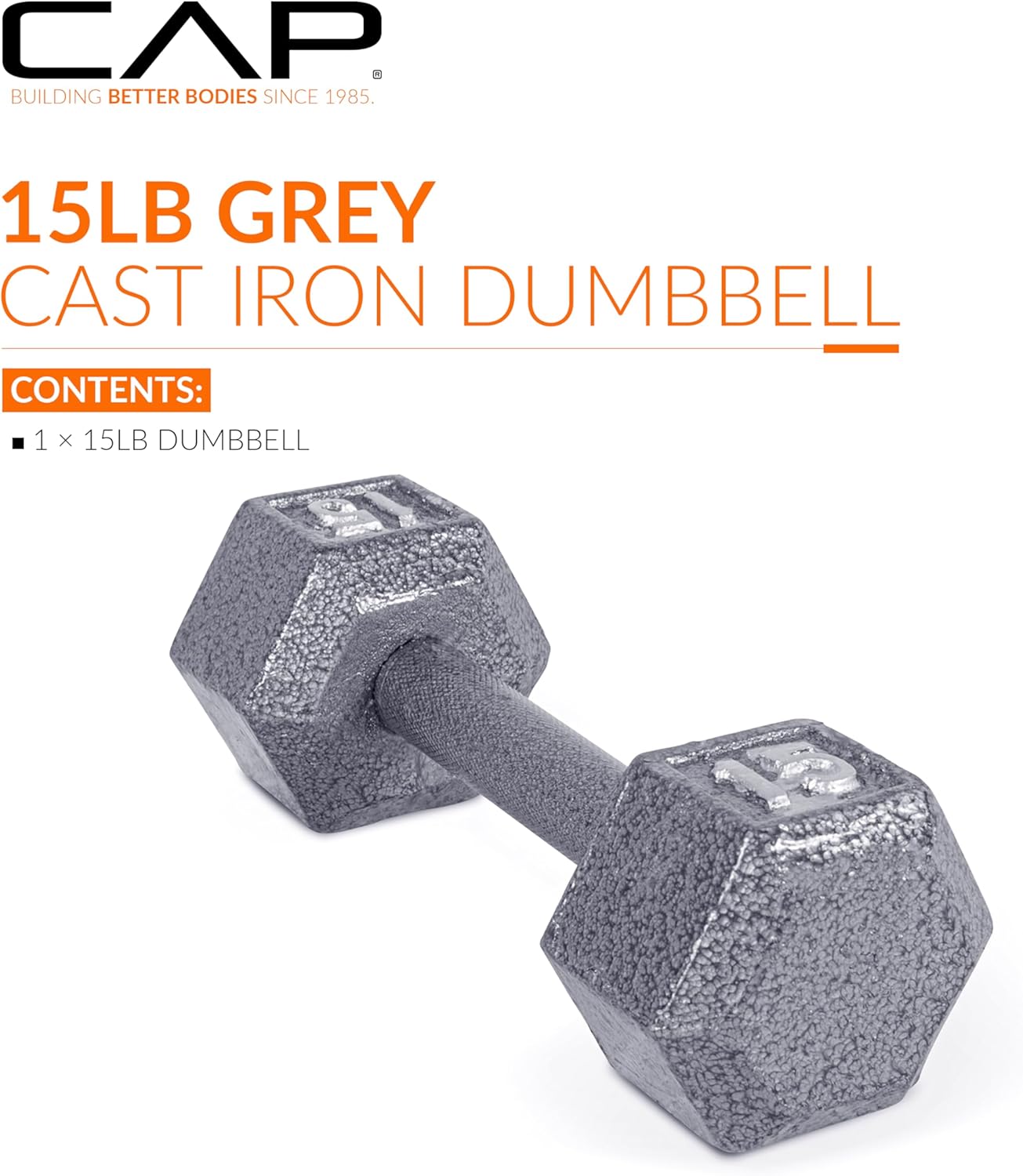 CAP Barbell Cast Iron Hex Dumbbell | Multiple Options - Image 2