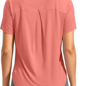 Soothfeel Workout Tops for Women Short Sleeve UPF 50+ Sun Shirt Athletic Running Top Loose Fit Cooling Quick Dry Gym T-Shirts