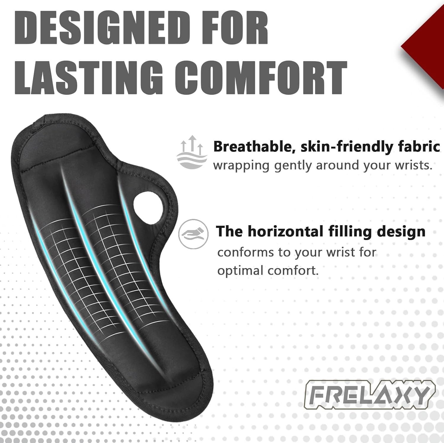 Frelaxy Wrist Weights with Thumb Loops Lock for Men Women 1lb*2 2lbs*2 3lbs*2 Ankle Weights Weighted Gloves for Running Strength Training Yoga Walking Exercises - Image 2