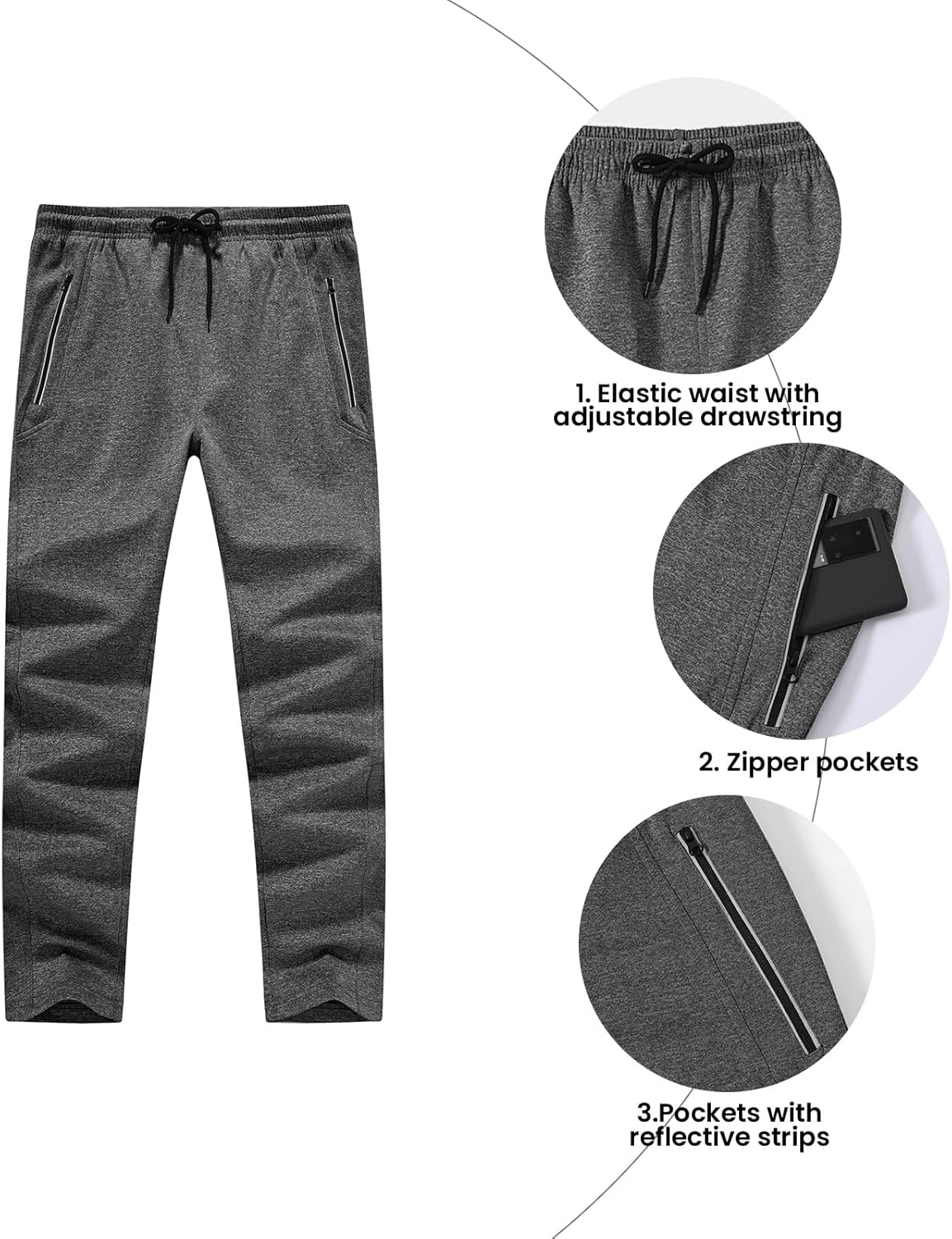 BGOWATU Men's Tracksuits 2 Piece Running Sports Sweatsuits For Men Full Zip Athletic Jackets and Pants Outfits - Image 4