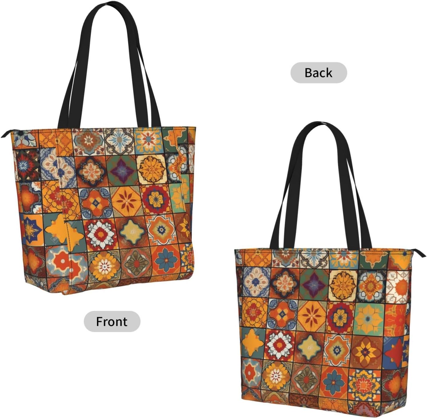 Women'S Yoga Bag With Yoga Mat Carrier Large Shoulder Bag Painted Bread Carryall Tote For Travel Office Beach Gym - Image 3