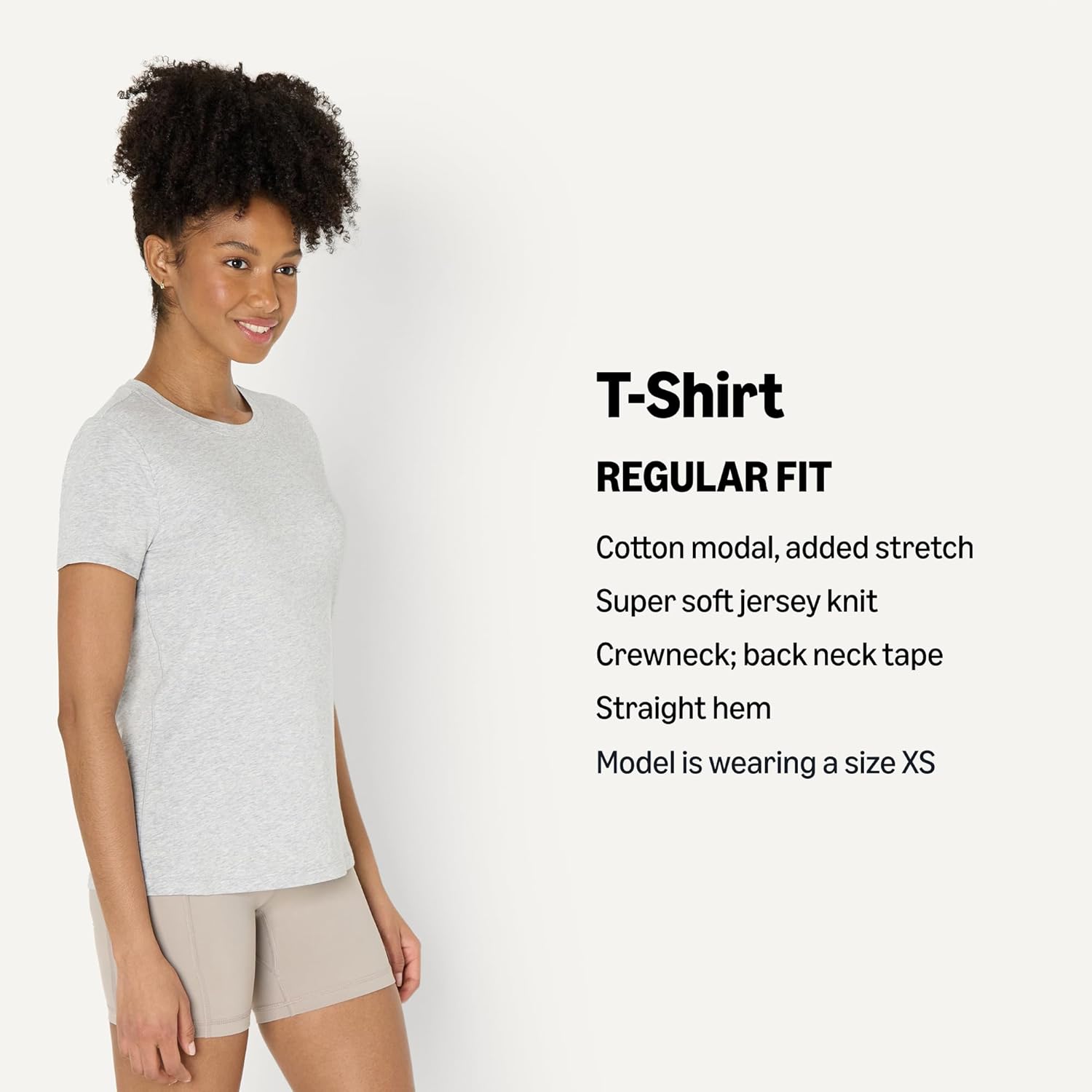 Amazon Essentials Women's Active Soft Cotton Regular Fit Crewneck Short Sleeve Lightweight Yoga Workout T-Shirt - Image 4