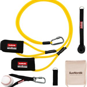 SunNordik Resistance Bands for Pitchers, Baseball & Softball Training Equipment for Improving Arm Strength & Pitching Training, Baseball Pitching Bands for All Skill Levels