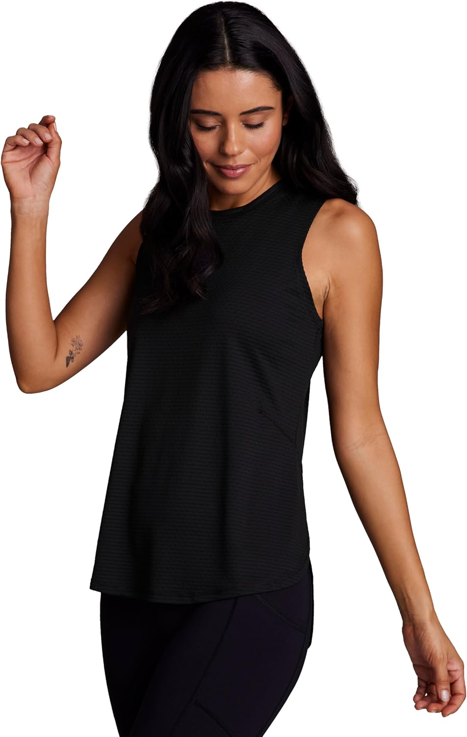 RBX Active Women's Workout Top Bubble Mesh Quick Drying Performance Training Gym Crewneck Tank Top for Women
