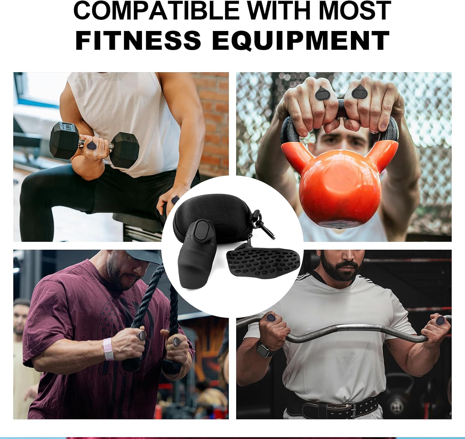 Anti-Slip Workout Grips - Ergonomic Rubber Gym Grips, Hand Protection Weight Lifting Grips, for Gym Training and Workouts, Dumbbells, Pull-Ups, for Men and Women - Image 7