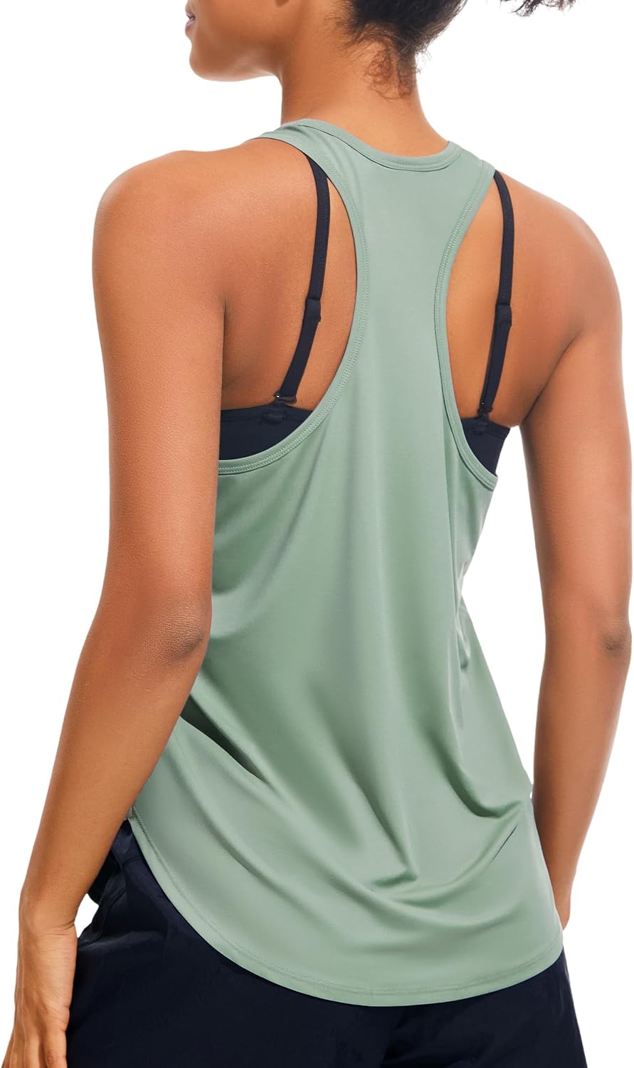 JOYSPELS Workout Tank Tops for Women,Athletic Running Shirts | UPF50+ Ice Silk Quick Dry Loose Fit Racerback Gym Tops