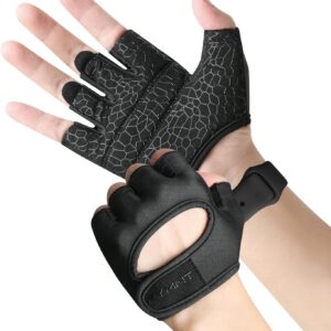 Minimal Weight Lifting Gloves,Short Micro Workout Gloves Grip Pads with Full Palm Protection & Extra Grip for Men Women Weightlifting,Gym,Exercise Training