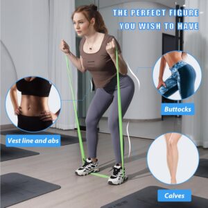 Resistance Bands for Physical Therapy, Bands for Working Out, Latex Free Elastic and Exercise Bands Set for Stretching, Suitable for Rehab, Yoga, Pilates, Gym, Home Exercise