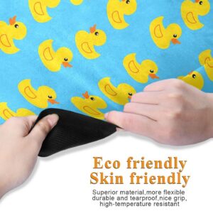 Yellow Rubber Ducks Thin Yoga Mat with Bag Included, Non Slip Fitness Workout Mat, Foldable Suede Rubber Yoga Mat for Yoga Pilates and Fitness, 70.8″ L x 26″ W x 1mm