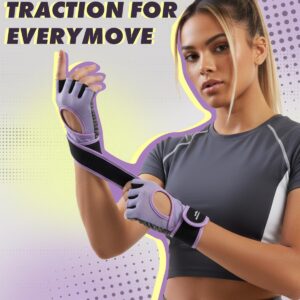 Trideer Weight Lifting Gloves for Women Men with Wrist Support, Workout Gloves Women Full Palm Protection for Gym Training, Fitness, Weightlifting & Pull Ups