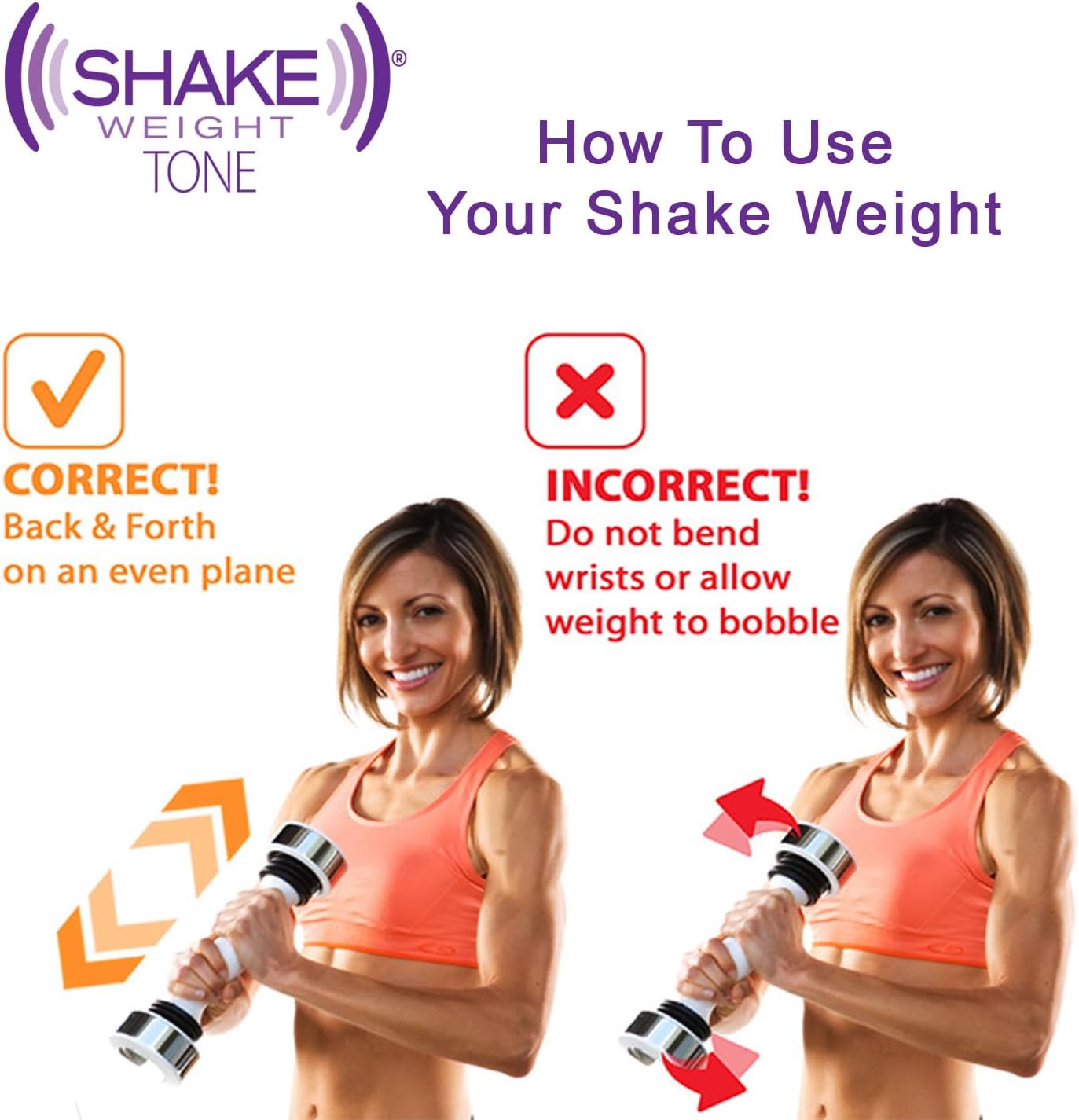 Shake Weight Tone for Women - 2.5lb Muscle Toning Dumbbell to Sculpt Your Arms, Shoulders & Chest All at The Same Time - Exercise Equipment for All Fitness Levels - Single Dumbbell Shaking Weight - Image 4