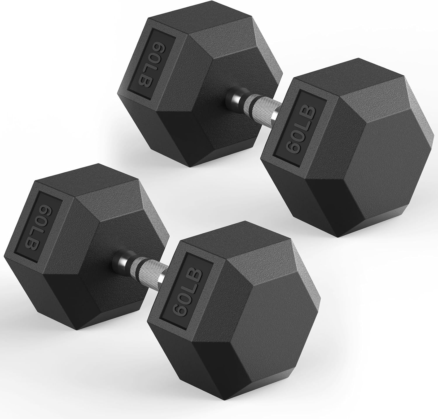 HANDBODE Hex Dumbbell 30-570 lb Dumbbell set, Rubber Encased Exercise & Fitness Dumbbells, Hand Weight for Strength Training