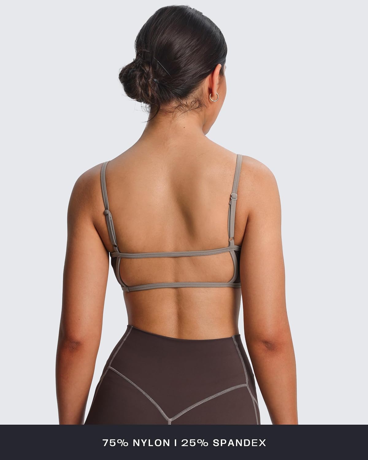 Aoxjox Women's Color Block Workout Sports Bras Fitness Lexi Lined Strappy Bra Athletic Yoga Crop Tank - Image 5