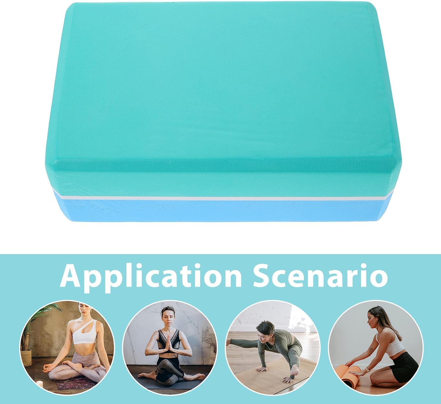 2pcs Blue Yoga Blocks: Non Slip Blocks Non Slip Foam Bricks Anti Tilt Lightweight High Density Yoga Accessories For Sports Meditation Fitness Stretching Toning - Image 3