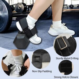 Dumbbell Foot Attachment, Ankle Strap for Dumbbell, Hamstring Curl, Foot Weights for Exercise, Portable Leg Workout Fitness Accessory, Adjustable Leg Weights for Men or Women, 1PCS