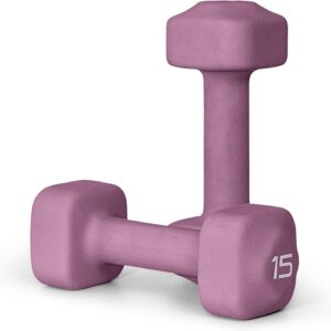 Tone Fitness Neoprene Dumbbell Weight Pairs with Anti-Roll Square Head | Multiple Options