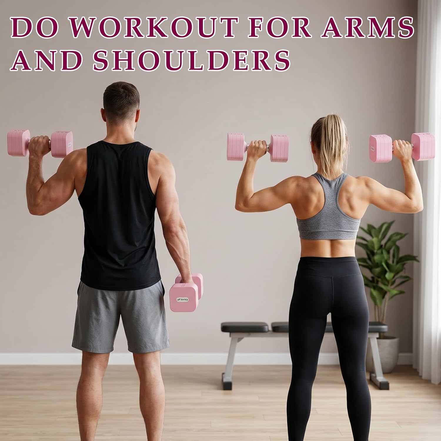 20LBS 40LBS 50LBS Dumbbells Adjustable Dumbbell Set of 2, Hand Weights for Women Men Free Weight Dumbbells Sets for Home Gym & Outdoor Exercise Workout Strength Training Equipments - Image 5
