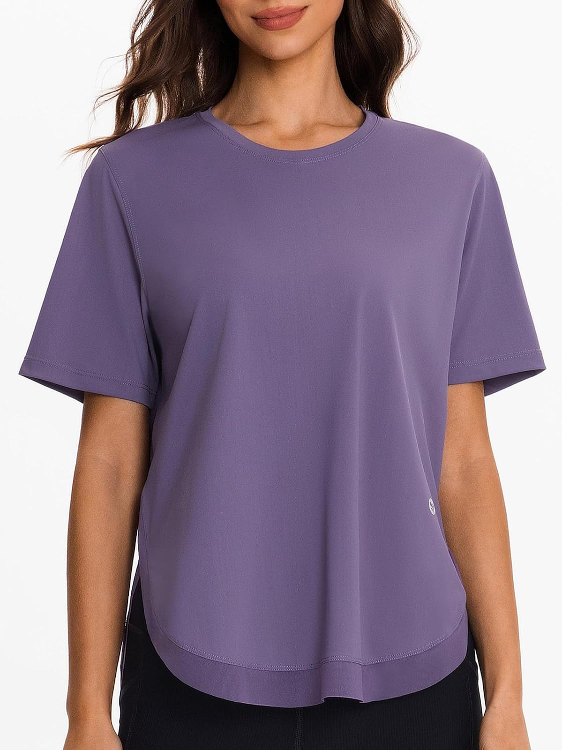 AARYA Women's Cooling Workout Tops Short Sleeve Loose Fit Activewear - Quick Dry Athletic Shirts for Yoga Running Gym - Image 4