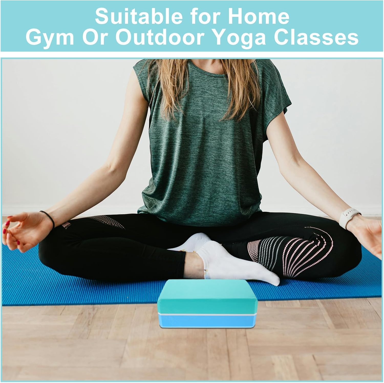 2pcs Blue Yoga Blocks: Non Slip Blocks Non Slip Foam Bricks Anti Tilt Lightweight High Density Yoga Accessories For Sports Meditation Fitness Stretching Toning - Image 6