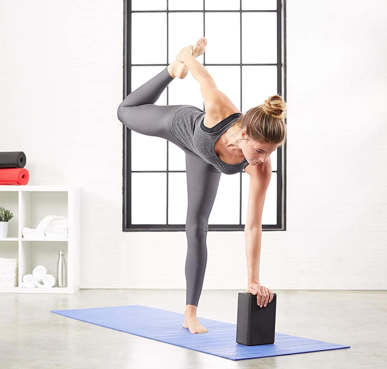 4-Pack High-Density EVA Yoga Blocks (9”x6”x4”) – Non-Slip, Supportive Foam Blocks for Stretching, Balance, Pilates & Home Workouts - Image 2