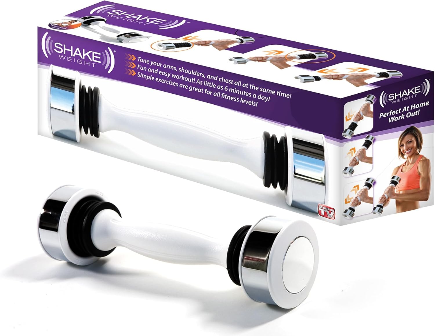Shake Weight Tone for Women - 2.5lb Muscle Toning Dumbbell to Sculpt Your Arms, Shoulders & Chest All at The Same Time - Exercise Equipment for All Fitness Levels - Single Dumbbell Shaking Weight