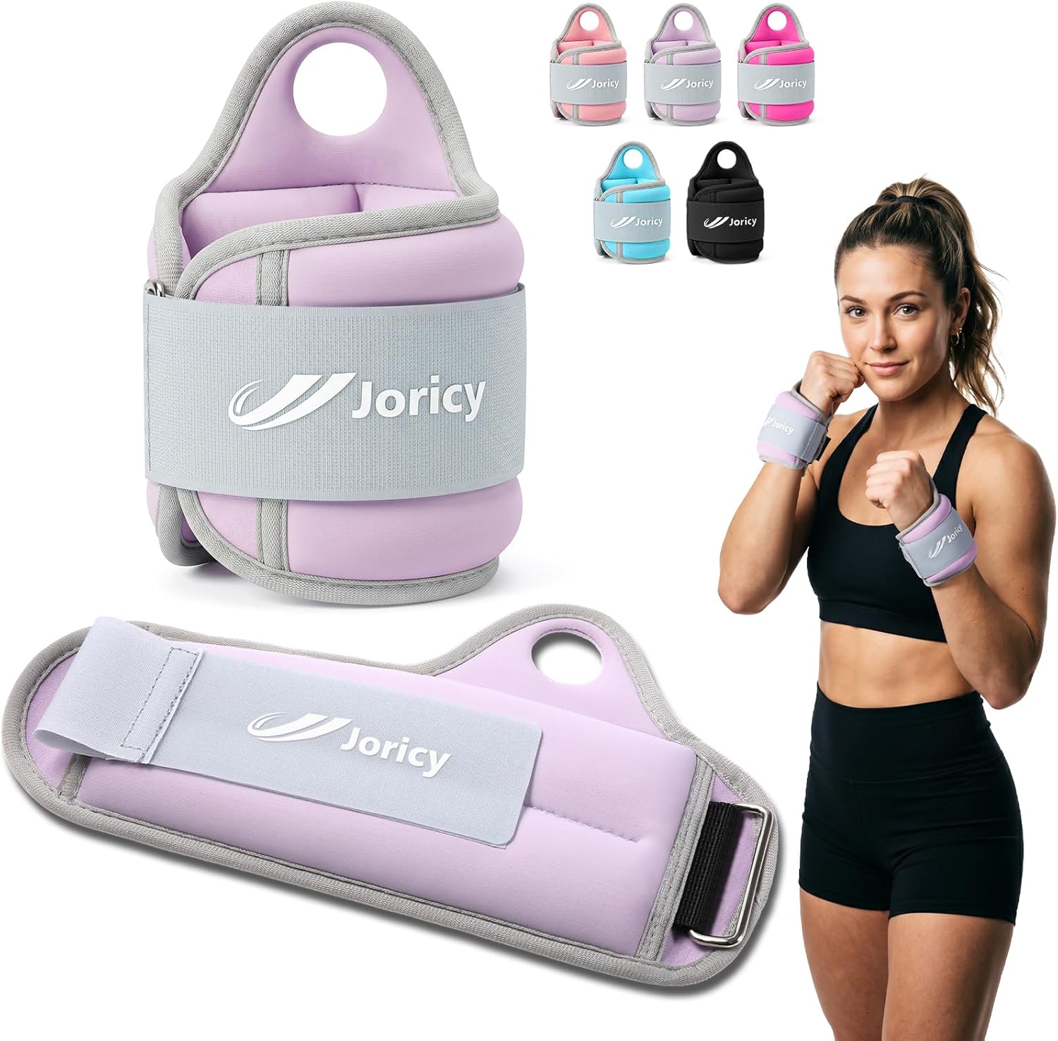 Wrist Weights with Thumb Loops Lock for Women Men 1 Pair 2 3 4 5 6 LBS Arm Weight Ankle Weights Weighted Gloves for Running Walking Jogging Physical Therapy Home Gym Fitness Workout Cardio Exercises