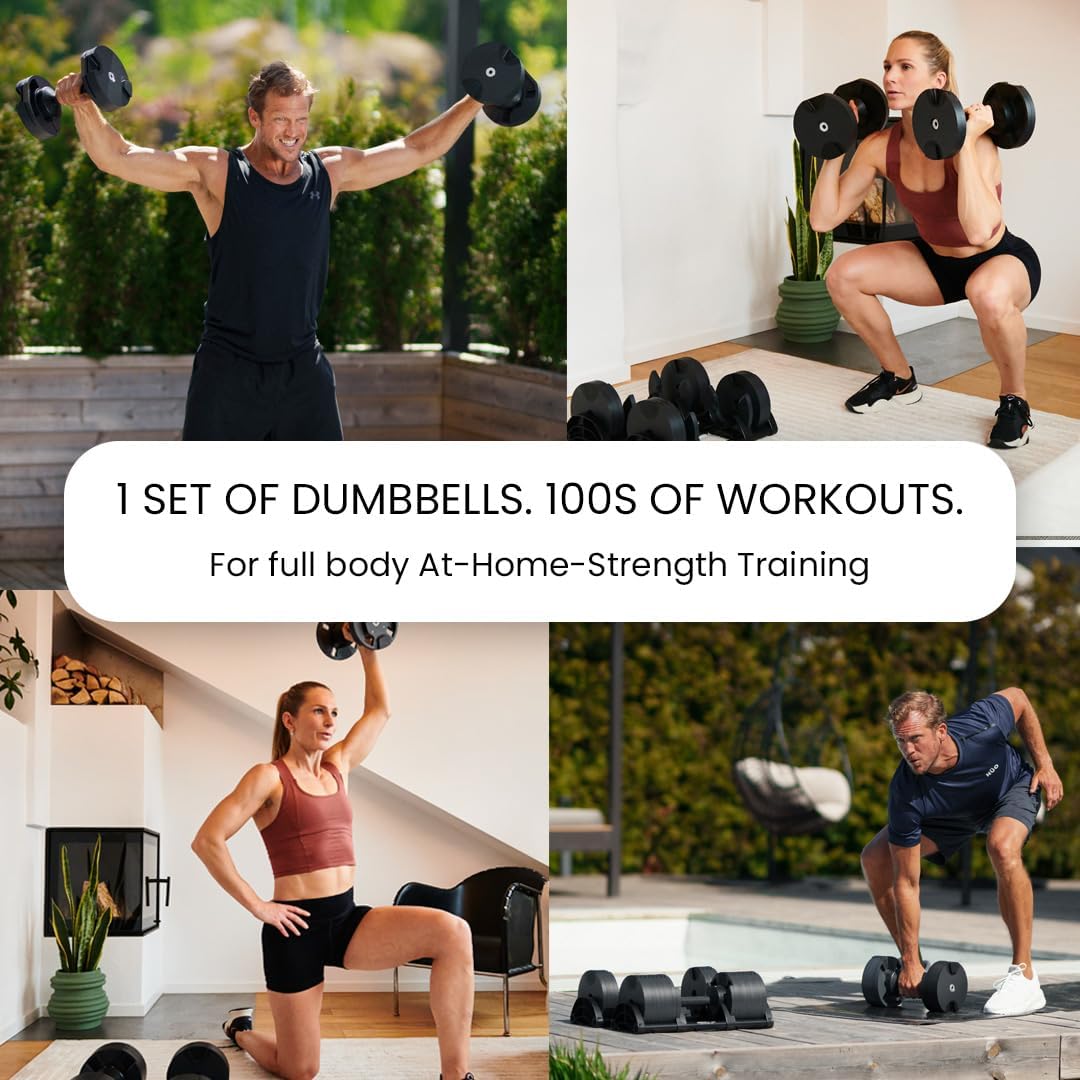 NUOBELL Adjustable Dumbbells 5-80 lbs: Replace 16 Sets, Ideal for Home Gym Weight Bench & Press - Image 7