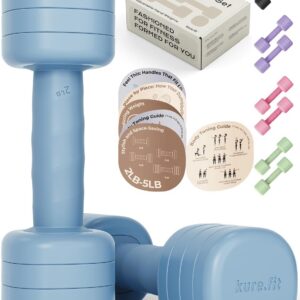 Adjustable Dumbbell Set｜2LB 3LB 4LB 5LB Light Hand Weights for Women｜One-Twist Weight Adjustment｜Non-Slip Curved Grip Handle｜Free Weights for Home Gym, Rehab, Pilates, Yoga, Strength Training