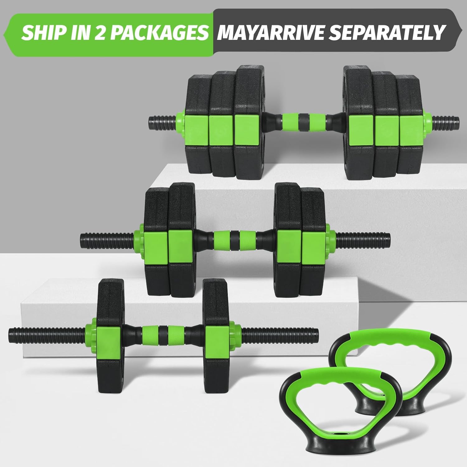 Garvee Adjustable Dumbbell Set, 44/66/88Lbs Free Weight Set with Connector, 4 in 1 Gym Set Used as Kettlebell, Dumbbell, Push up Stand, Weight Plate, Home Gym Weight Dumbbells Set, Fitness Exercises - Image 6