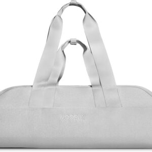 Vooray Studio Yoga Bag – 15L Capacity Yoga Mat Bag fits Most Standard Size Mats with 2 Interior Zip Mesh Pockets, Wet/Dry Pocket, Tote Handles and Shoulder Straps, Ash